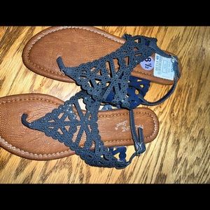 Brand new navy with sparkle sandals